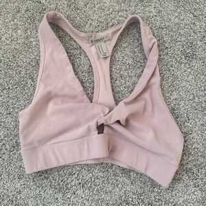 Pink workout bra